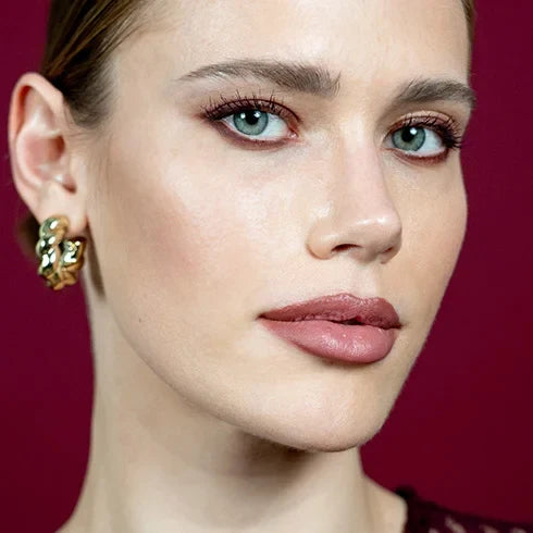 Burgundy eye makeup